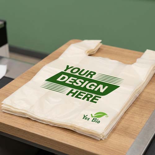 Ecofriendly - Retail - Supermarket Carry Bags3 Compostable Grocery Bags