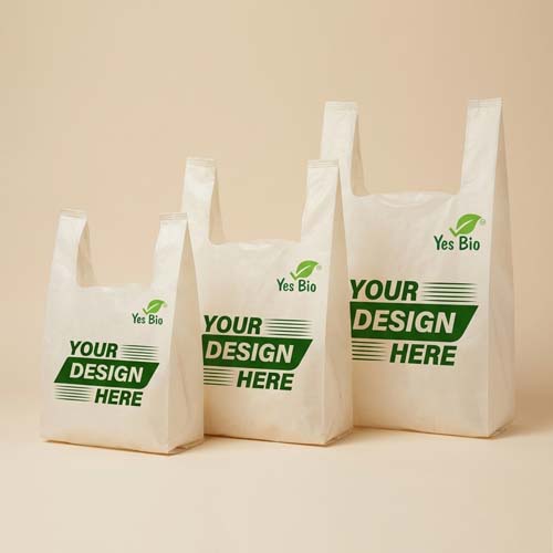 Ecofriendly - Retail - Supermarket Carry Bags5 Compostable Grocery Bags