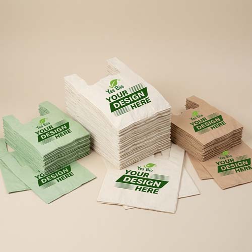 Ecofriendly - Retail - Supermarket Carry Bags6 Compostable Grocery Bags