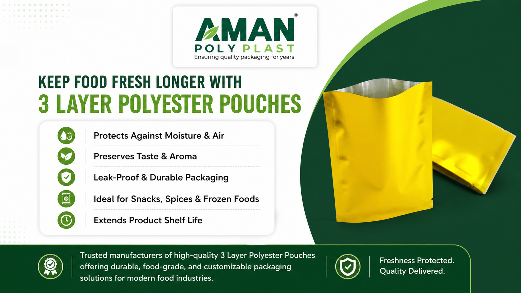 3 Layer Polyester Pouches Manufacturers