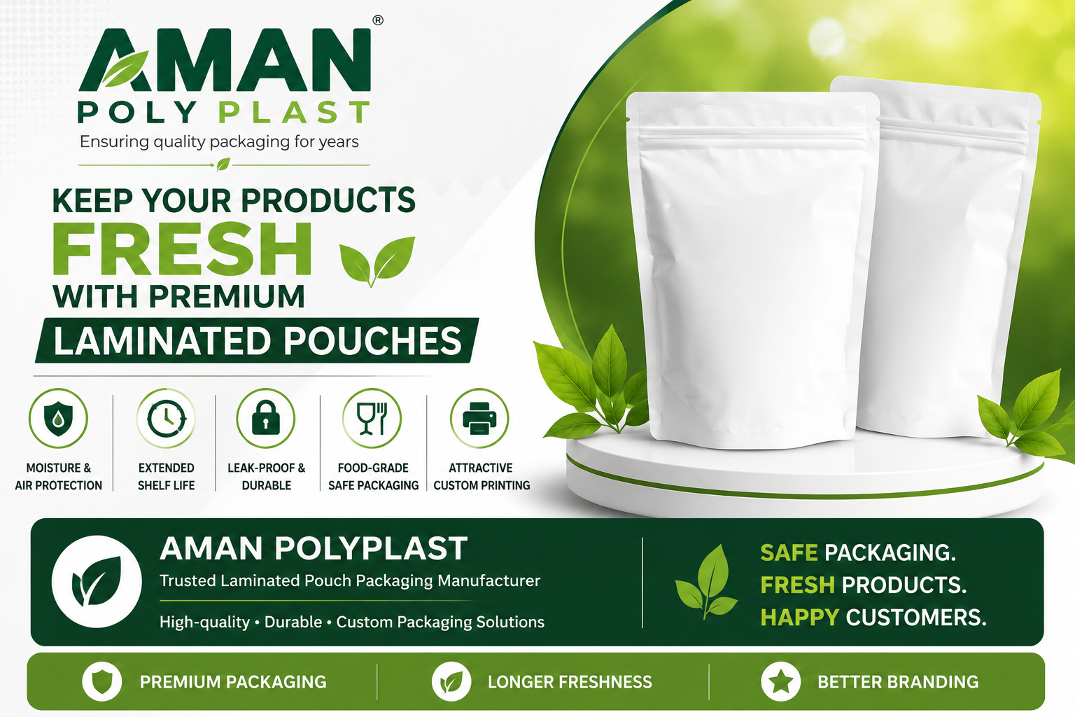 Laminated Pouches for Fresh Packaging