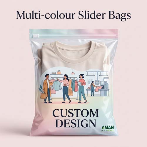 Multi colour Slider Bags5 Multi Colour Slider Bags